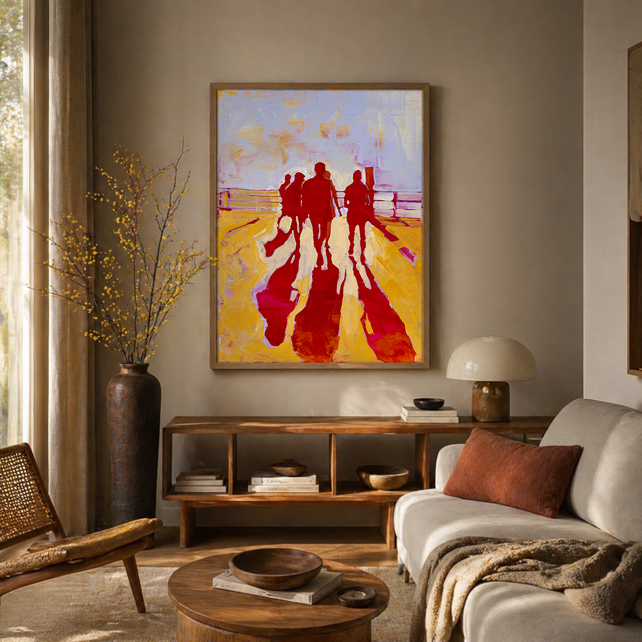 Calima Sunset Over Las Palmas Beach | Expressionist Ocean Art by Walter Zakarlo, 60x80cm